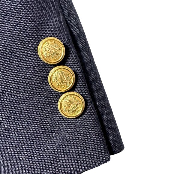 david taylor navy blue gold button blazer sport coat Size 44L - Picture 4 of 9